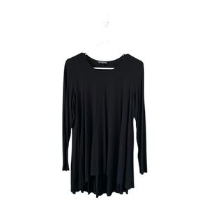Eileen Fisher Black Long Sleeve Tunic Blouse Size Small